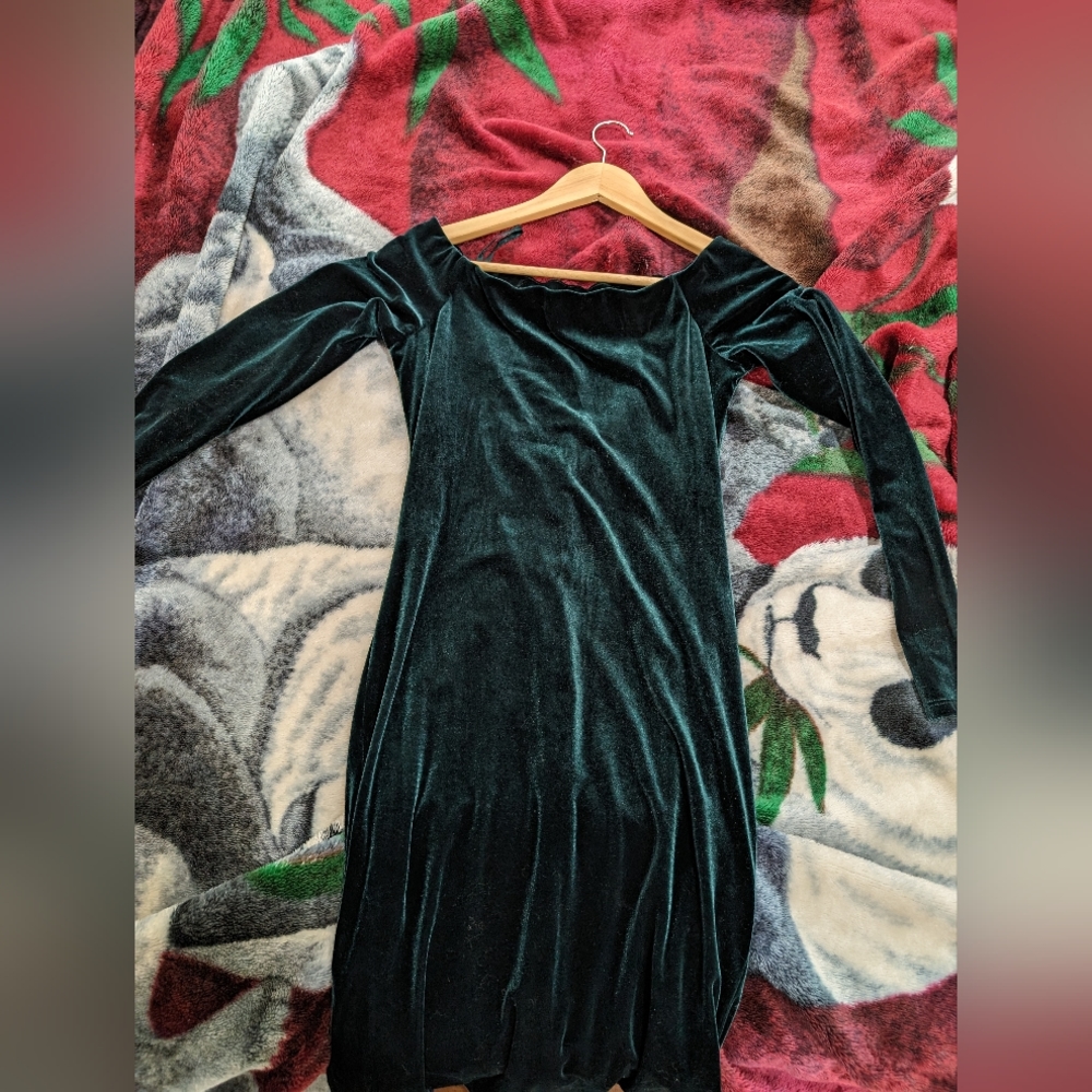 Eliza J Green Velvet Dress sz 6